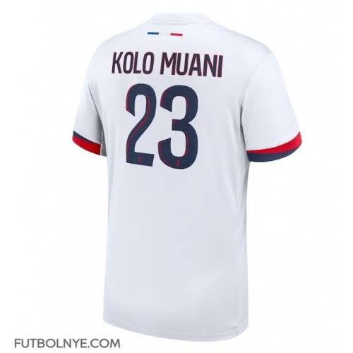 Camiseta Paris Saint-Germain Randal Kolo Muani #23 Visitante Equipación 2024-25 manga corta